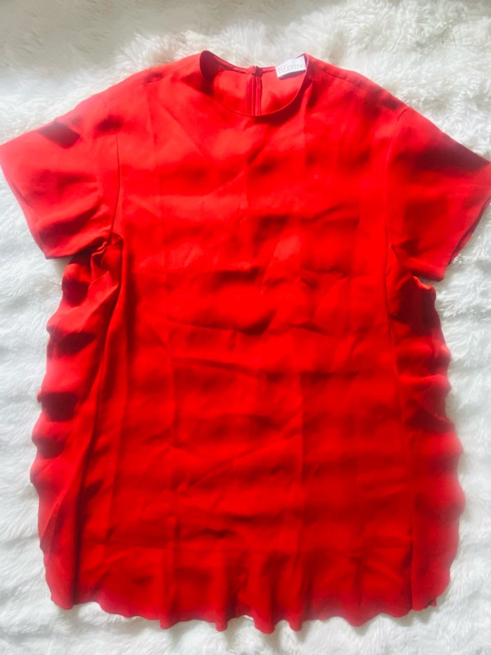 RED Valentino Vibrant Red Short-Sleeve Dress
